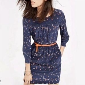 EUC Madewell silk bird print dress. Size 2
